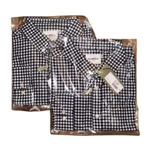 2 Goodfellow & Co Men’s Adaptive Button-Down Shirts | Navy/White | Size L | NWT